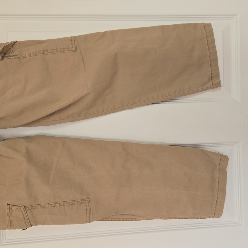 Kensie Jeans The Ella High Rise Straight Khaki Utility Cargo Pants Size 2 / 26 - Picture 10 of 14